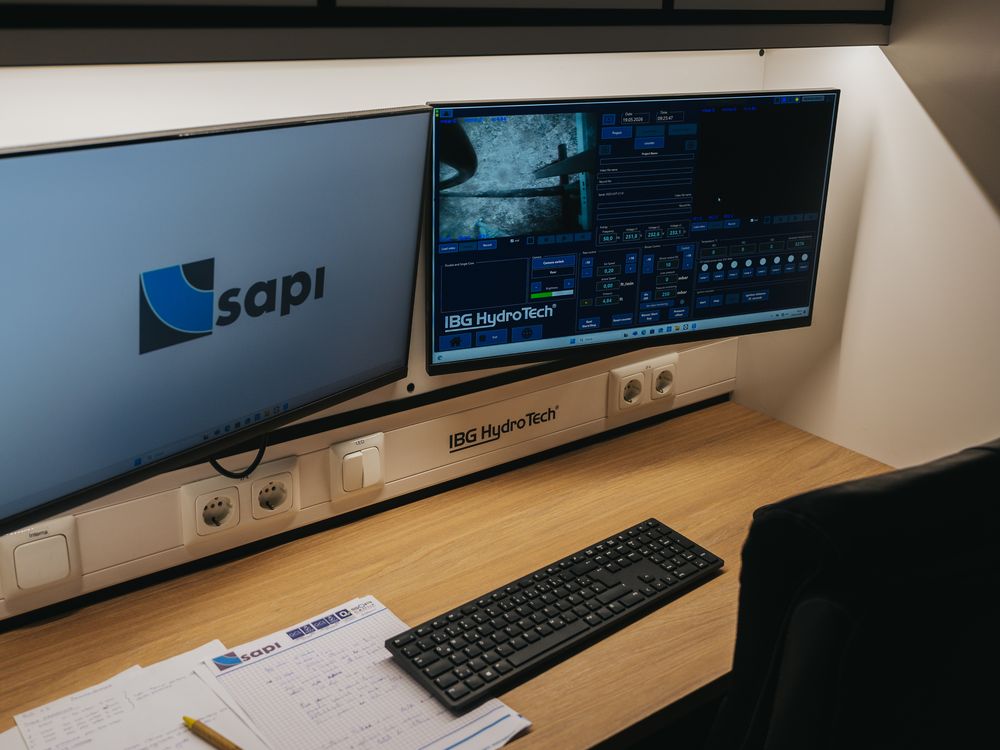 Cabina di controllo per videoispezioni