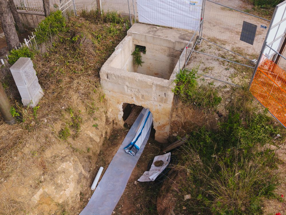 Vista aerea di un cantiere SAPI