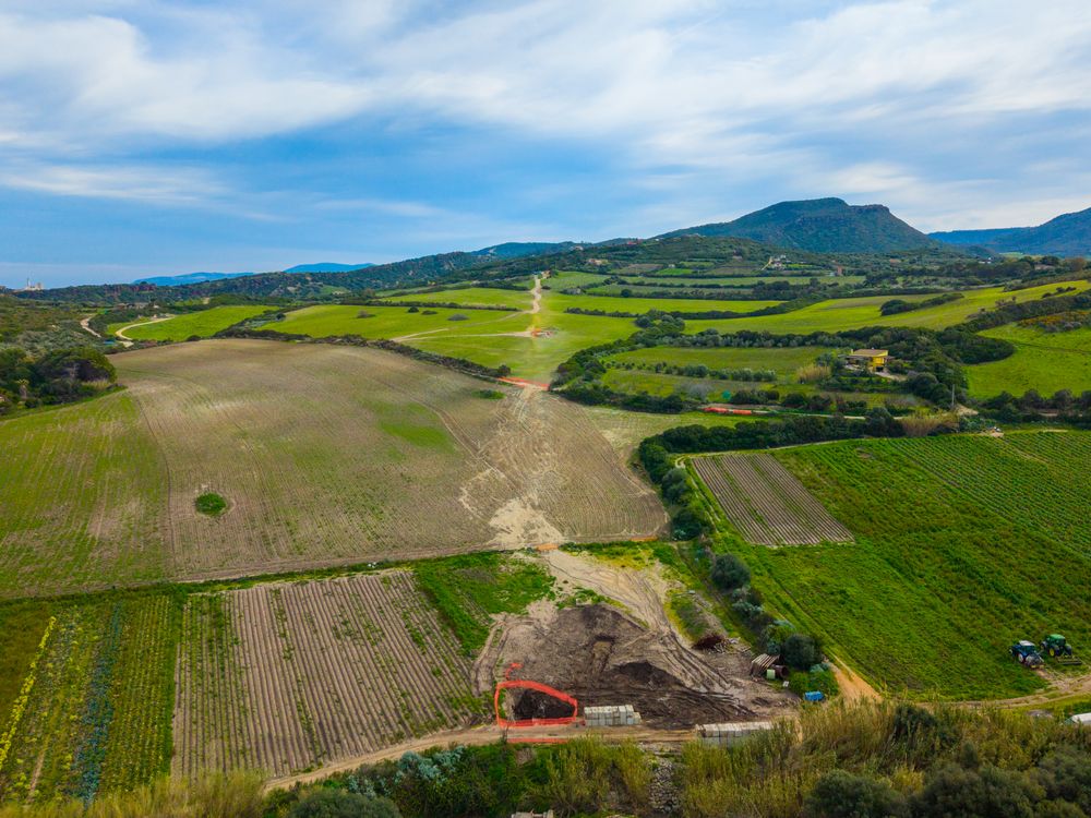Vista aerea di un cantiere lineare SAPI
