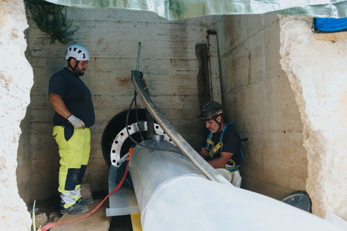 Squadra SAPI durante un risanamento con liner